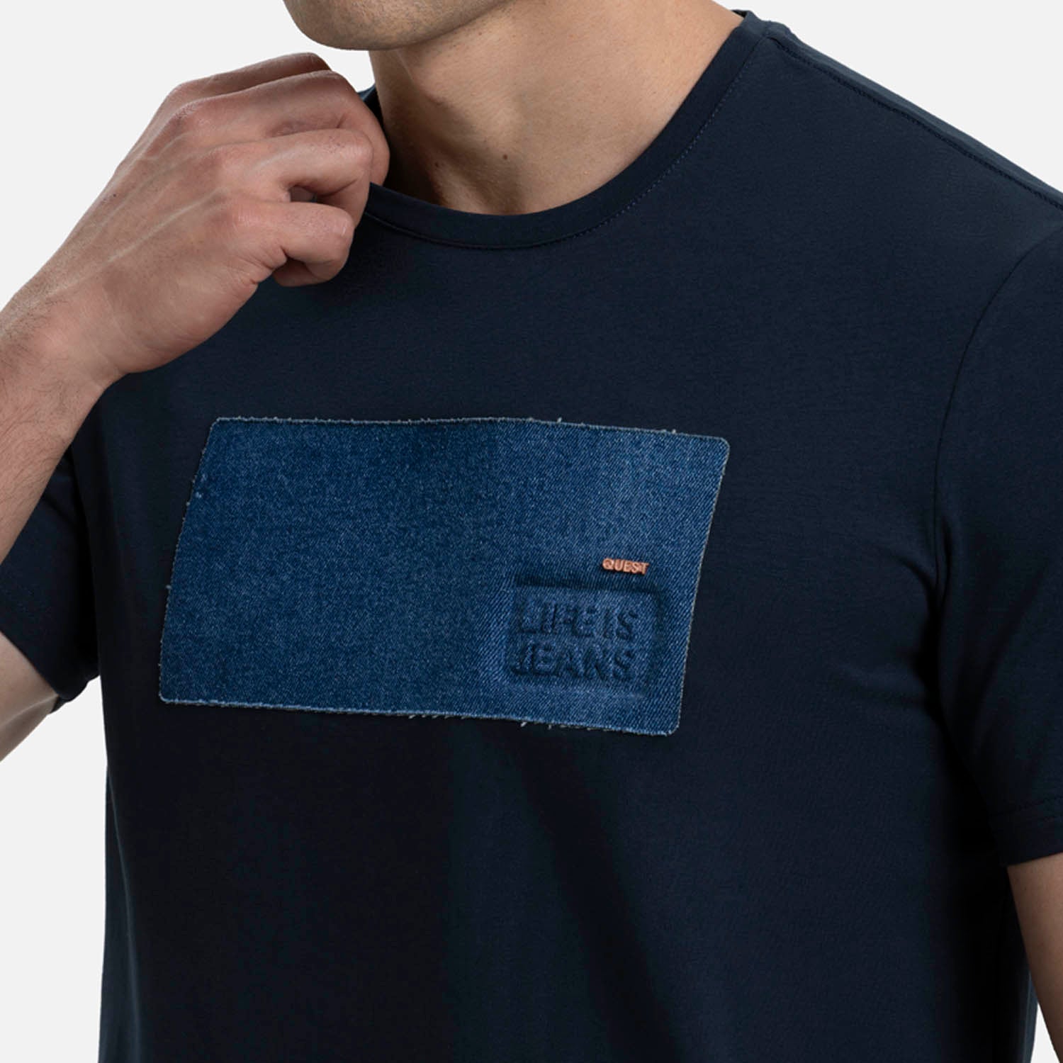CAMISETA PREMIUM MANGA CORTA COLOR AZUL NOCHE