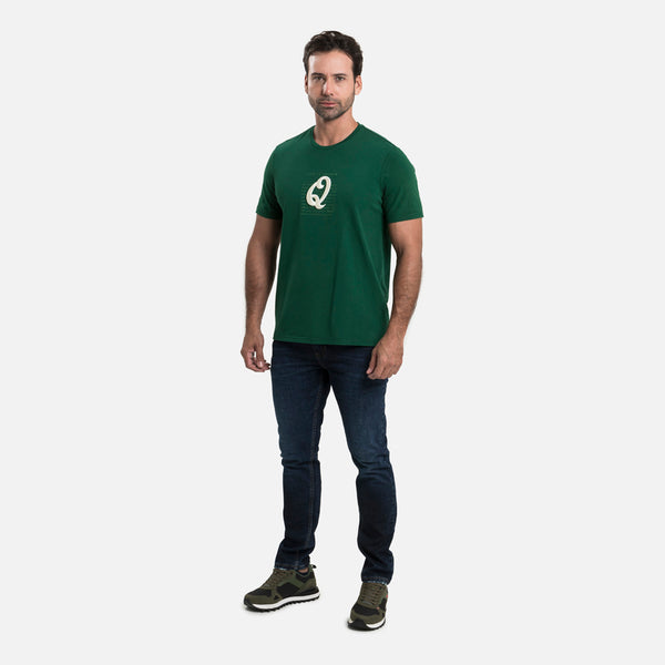 CAMISETA PREMIUM MANGA CORTA COLOR VERDE PRADERA