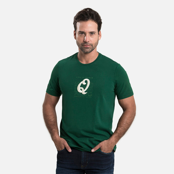 CAMISETA PREMIUM MANGA CORTA COLOR VERDE PRADERA