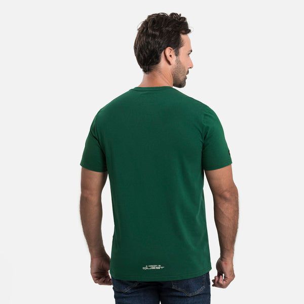 CAMISETA PREMIUM MANGA CORTA COLOR VERDE PRADERA