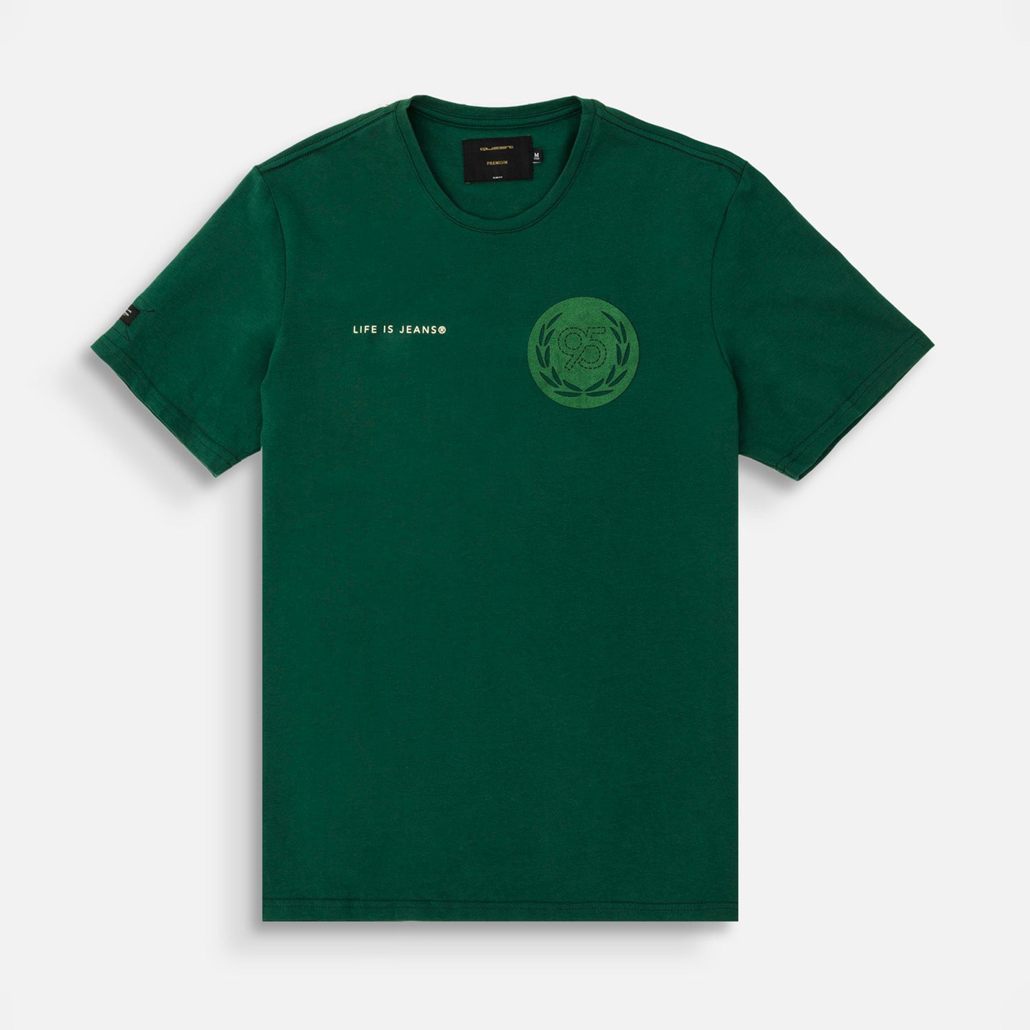 CAMISETA PREMIUM MANGA CORTA COLOR VERDE PRADERA