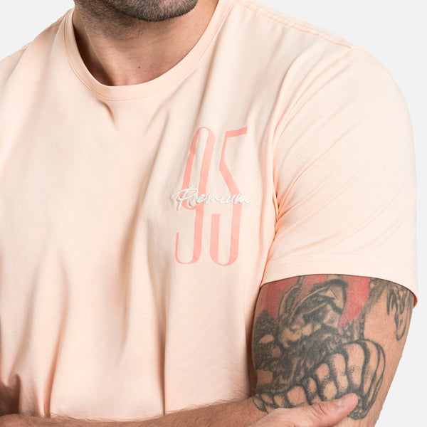 CAMISETA PREMIUM MANGA CORTA COLOR PEACH PARFAIT