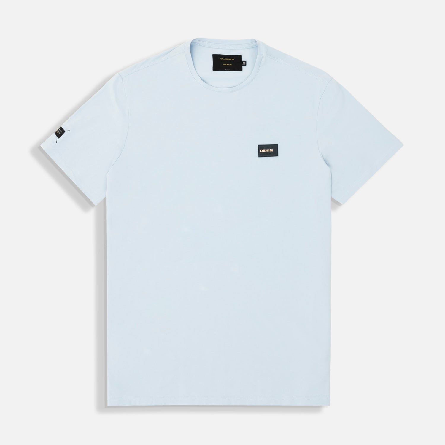 CAMISETA PREMIUM MANGA CORTA COLOR AZUL CHAMBRAY