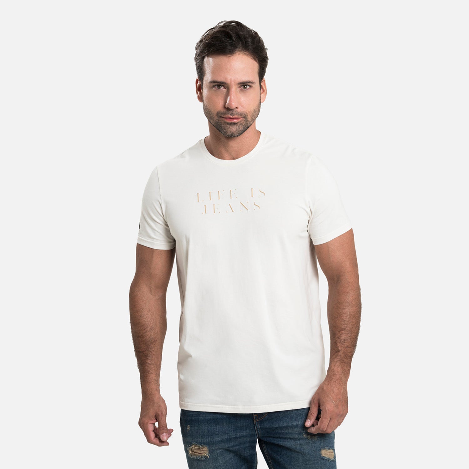 CAMISETA PREMIUM MANGA CORTA COLOR IVORY