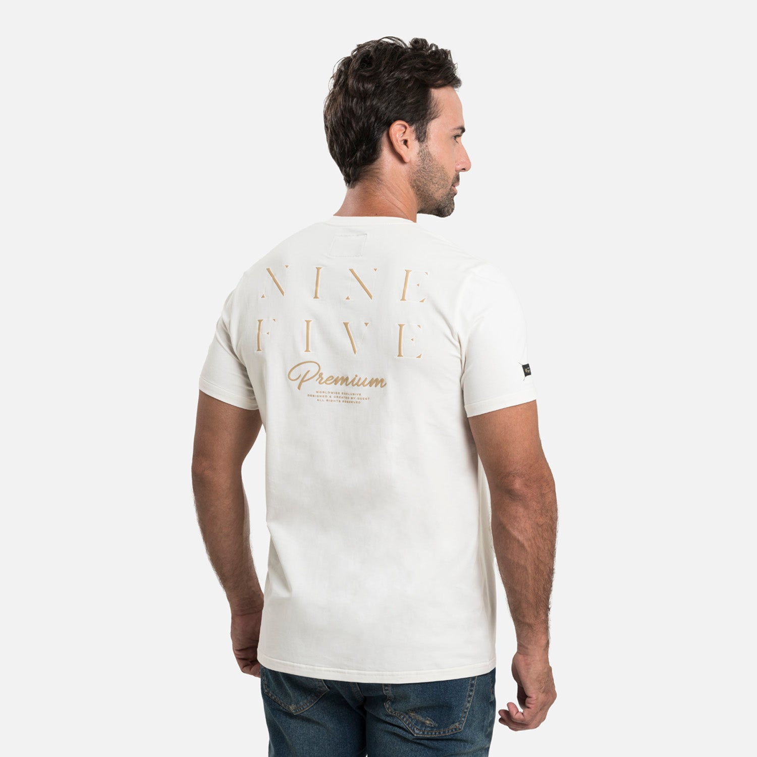 CAMISETA PREMIUM MANGA CORTA COLOR IVORY