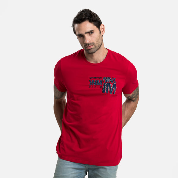 CAMISETA PREMIUM MANGA CORTA COLOR ROJO