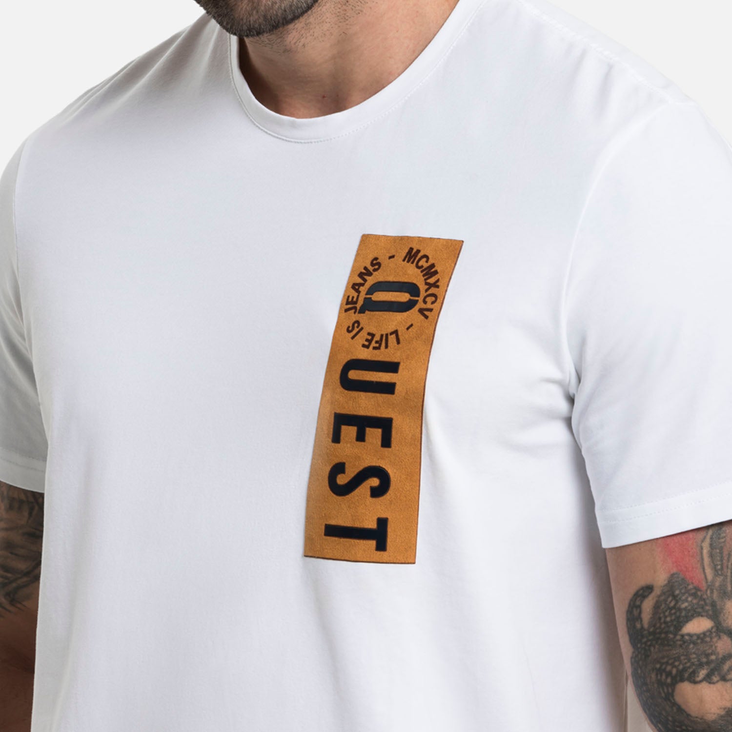CAMISETA PREMIUM MANGA CORTA COLOR BLANCO BLANCO