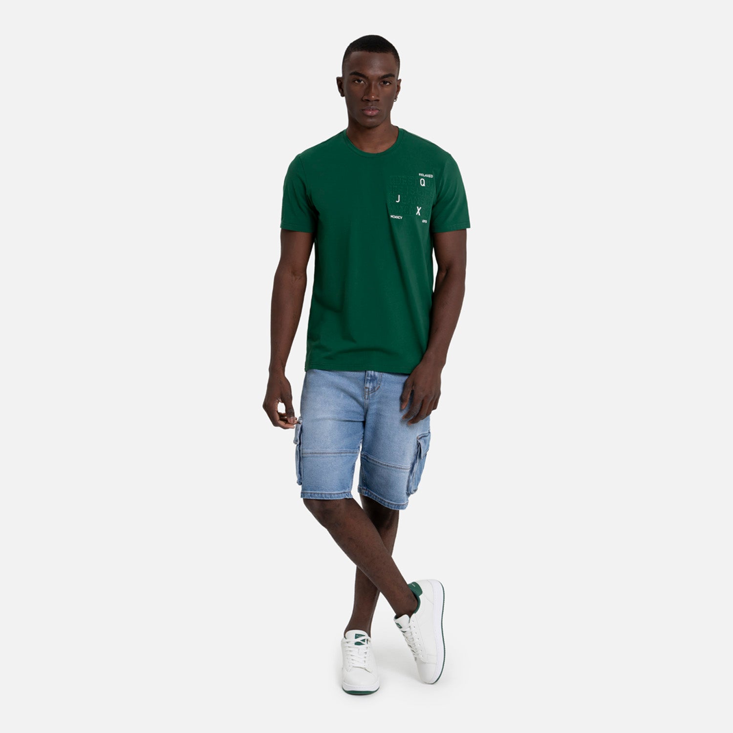 CAMISETA PREMIUM MANGA CORTA COLOR VERDE PRADERA