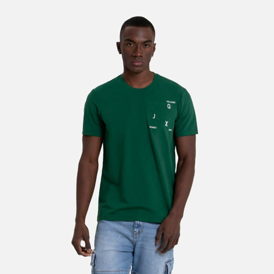 CAMISETA PREMIUM MANGA CORTA COLOR VERDE PRADERA