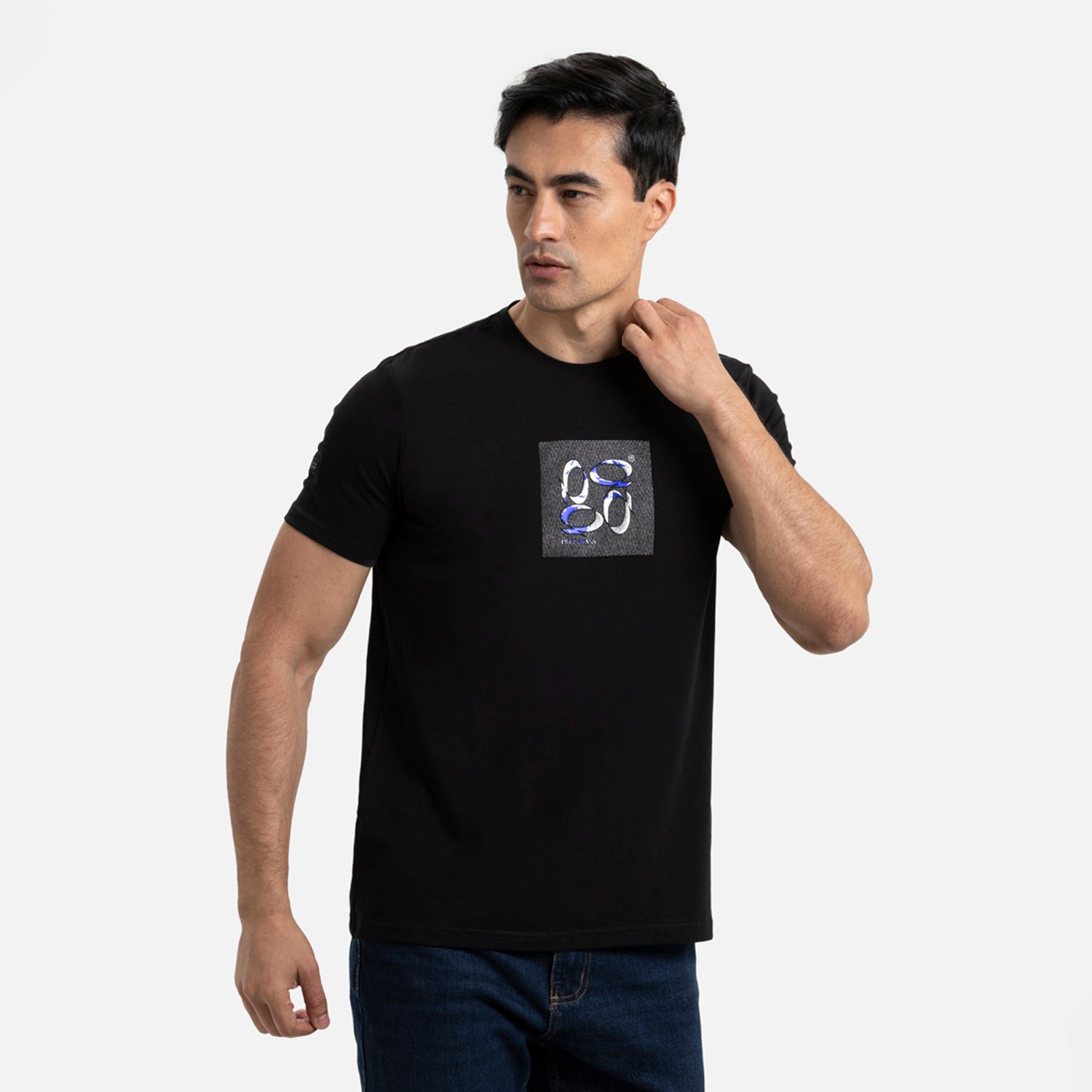 CAMISETA PREMIUM MANGA CORTA COLOR NEGRO
