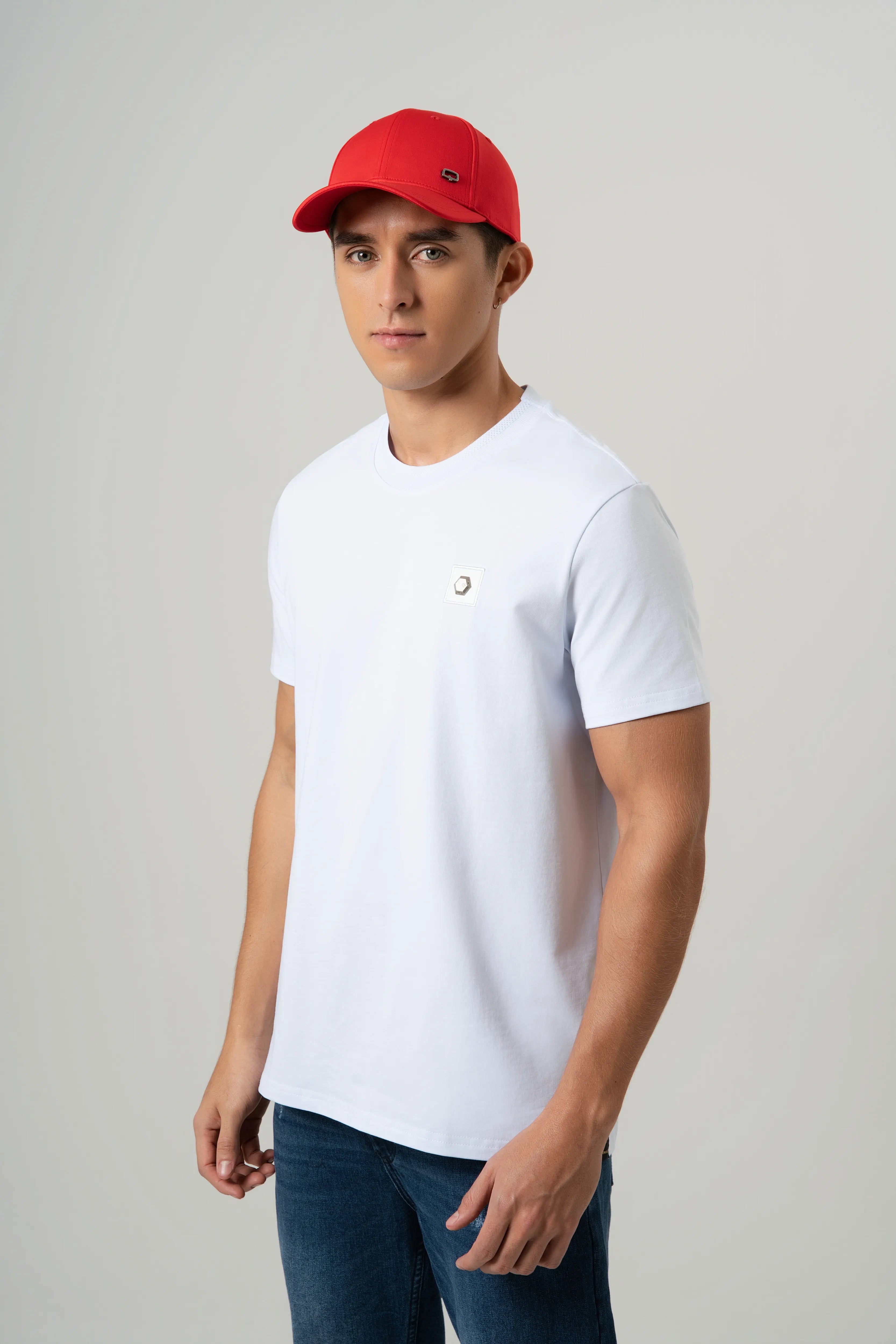 CAMISETA PREMIUM MANGA CORTA COLOR BLANCO OPTICO