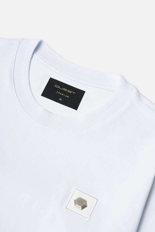 CAMISETA PREMIUM MANGA CORTA COLOR BLANCO OPTICO
