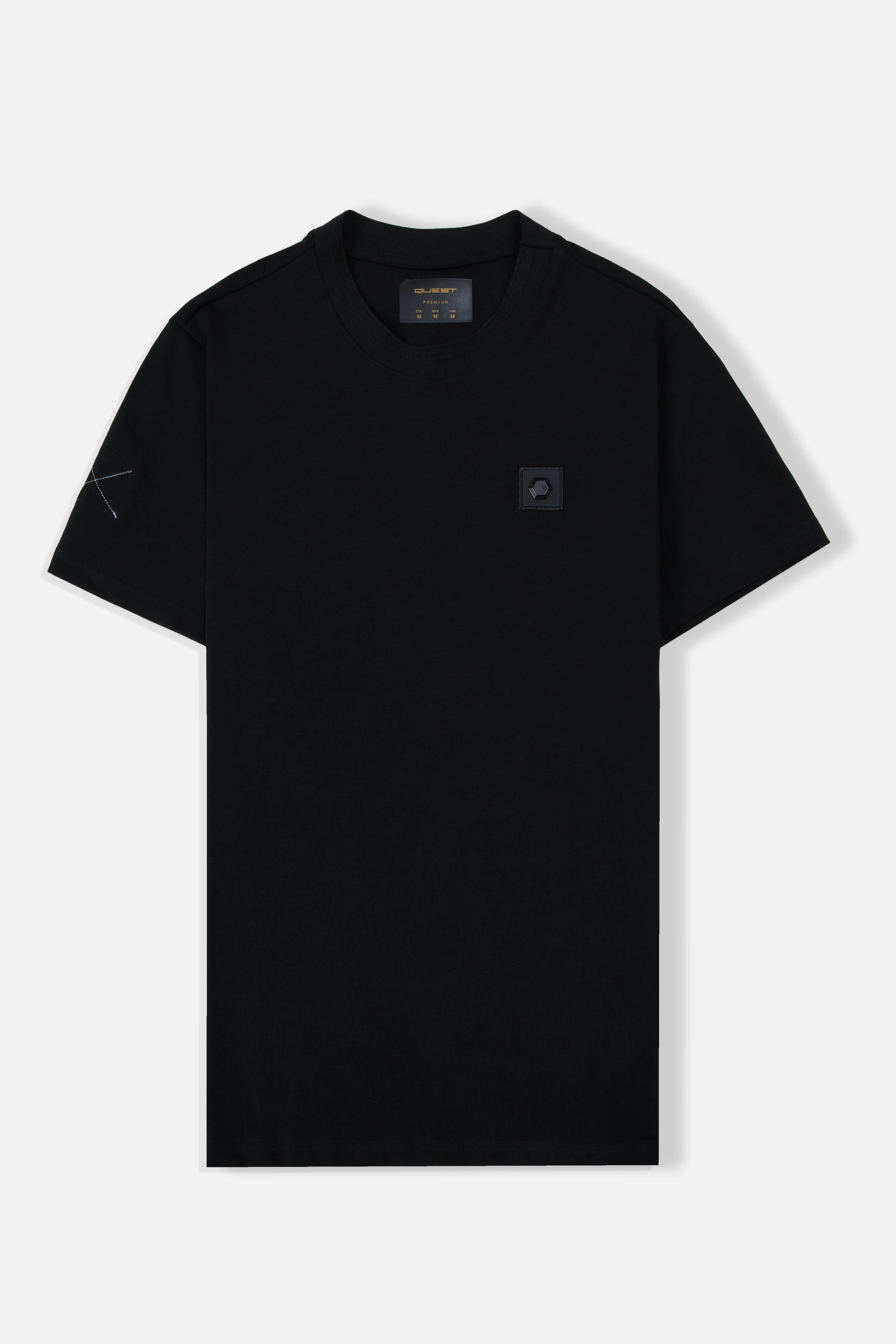 CAMISETA PREMIUM MANGA CORTA COLOR NEGRO