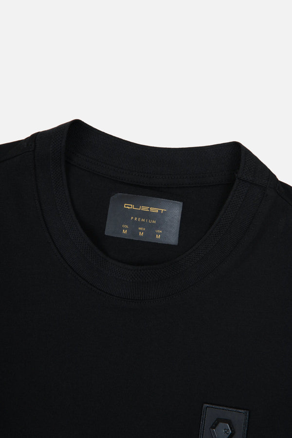 CAMISETA PREMIUM MANGA CORTA COLOR NEGRO