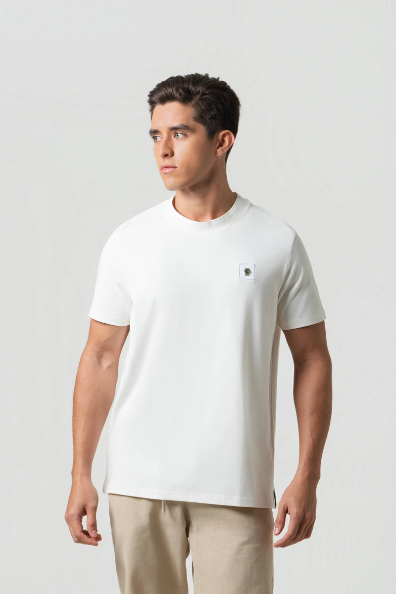 CAMISETA PREMIUM MANGA CORTA COLOR IVORY