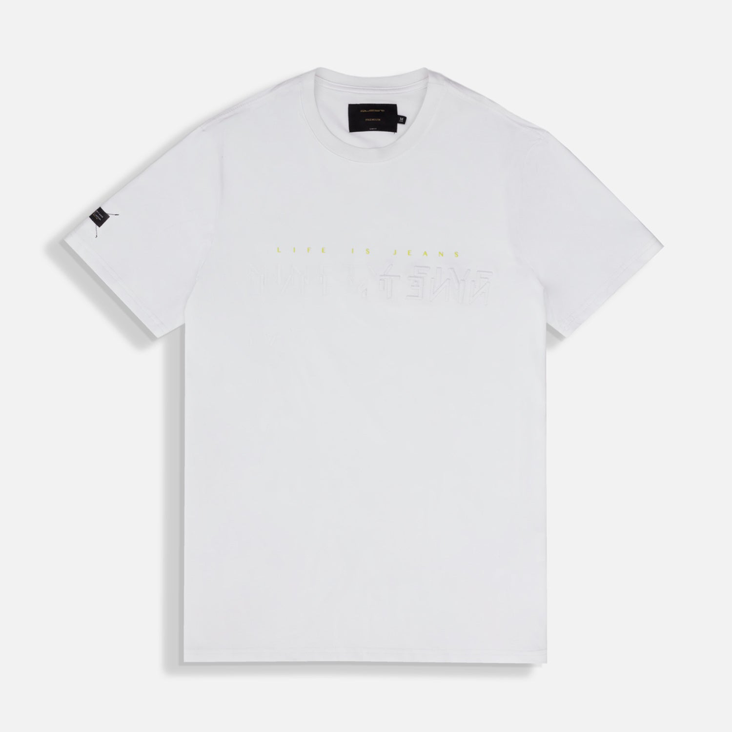 CAMISETA PREMIUM MANGA CORTA COLOR BLANCO OPTICO