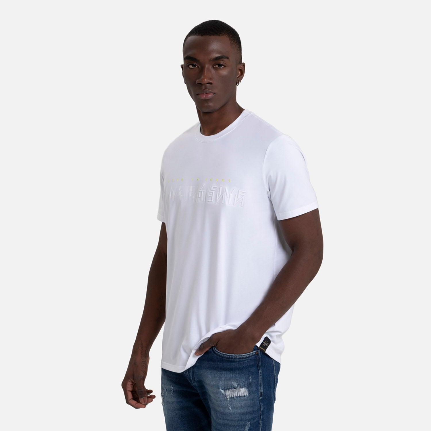 CAMISETA PREMIUM MANGA CORTA COLOR BLANCO OPTICO