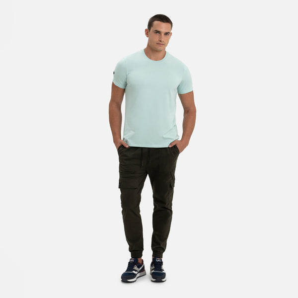 CAMISETA PREMIUM MANGA CORTA COLOR VERDE MENTA EMPOLVADO