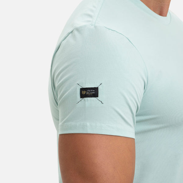 CAMISETA PREMIUM MANGA CORTA COLOR VERDE MENTA EMPOLVADO