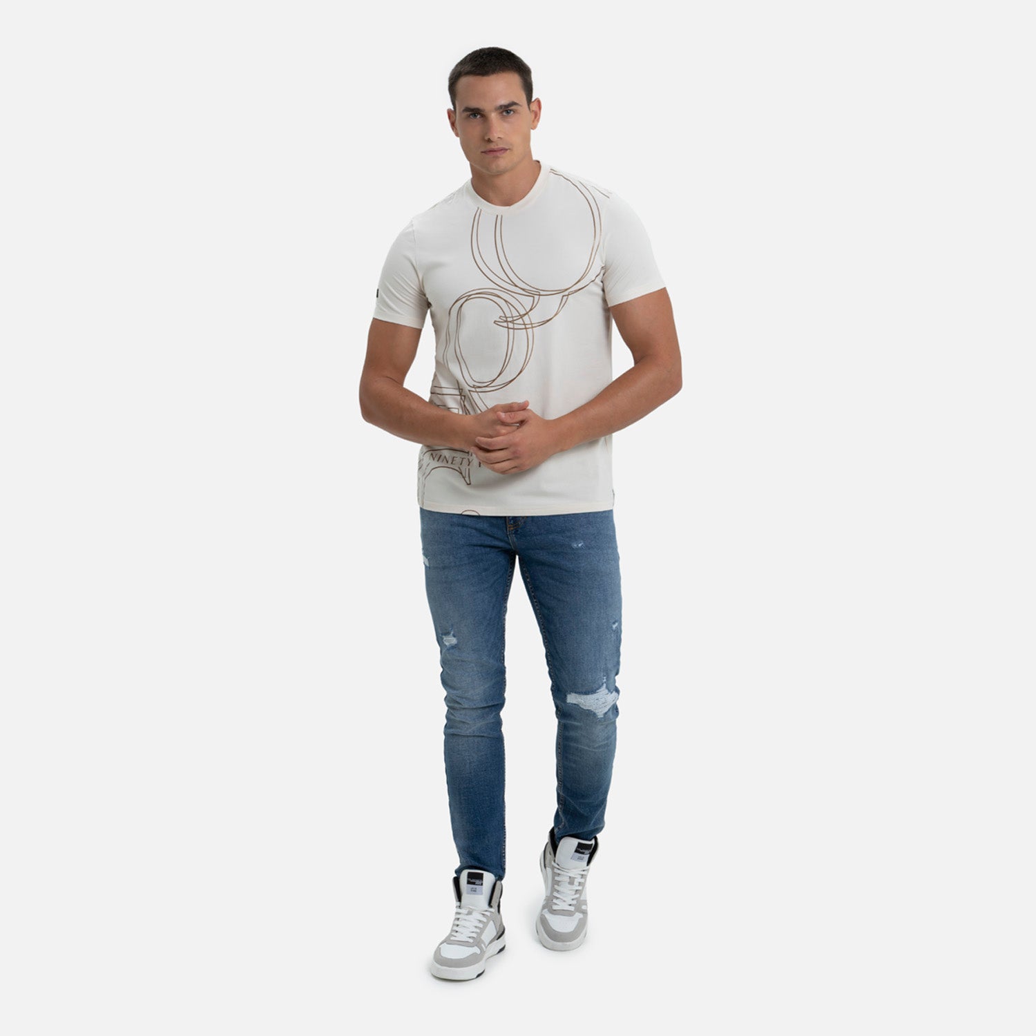 CAMISETA PREMIUM MANGA CORTA COLOR WHITECAP GRAY