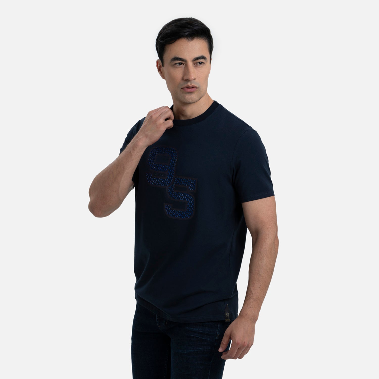 CAMISETA PREMIUM MANGA CORTA COLOR AZUL OSCURO