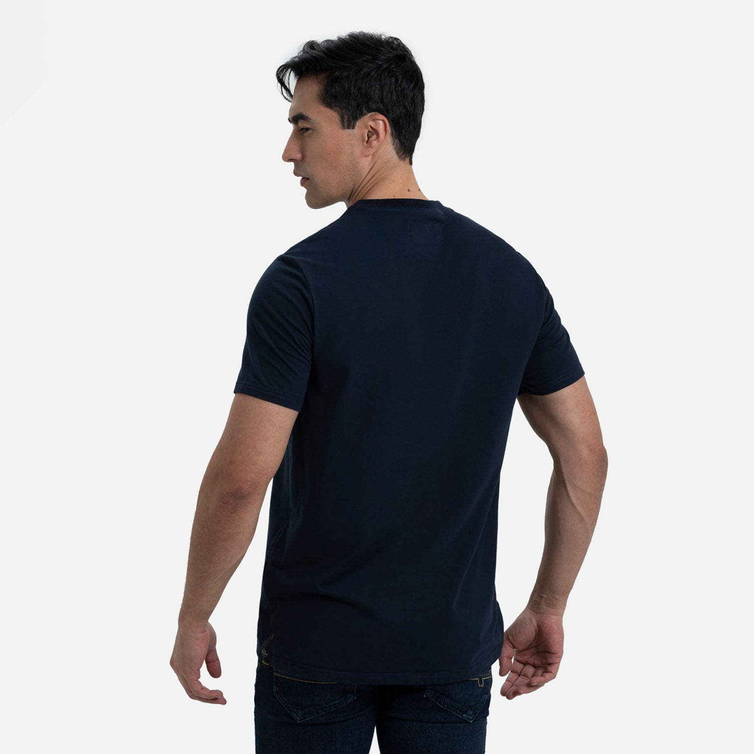 CAMISETA PREMIUM MANGA CORTA COLOR AZUL OSCURO