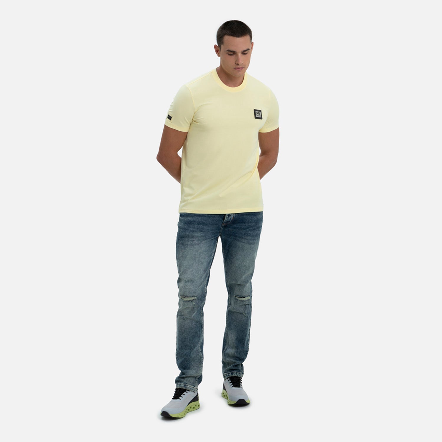 CAMISETA PREMIUM MANGA CORTA COLOR BANANA PALIDO