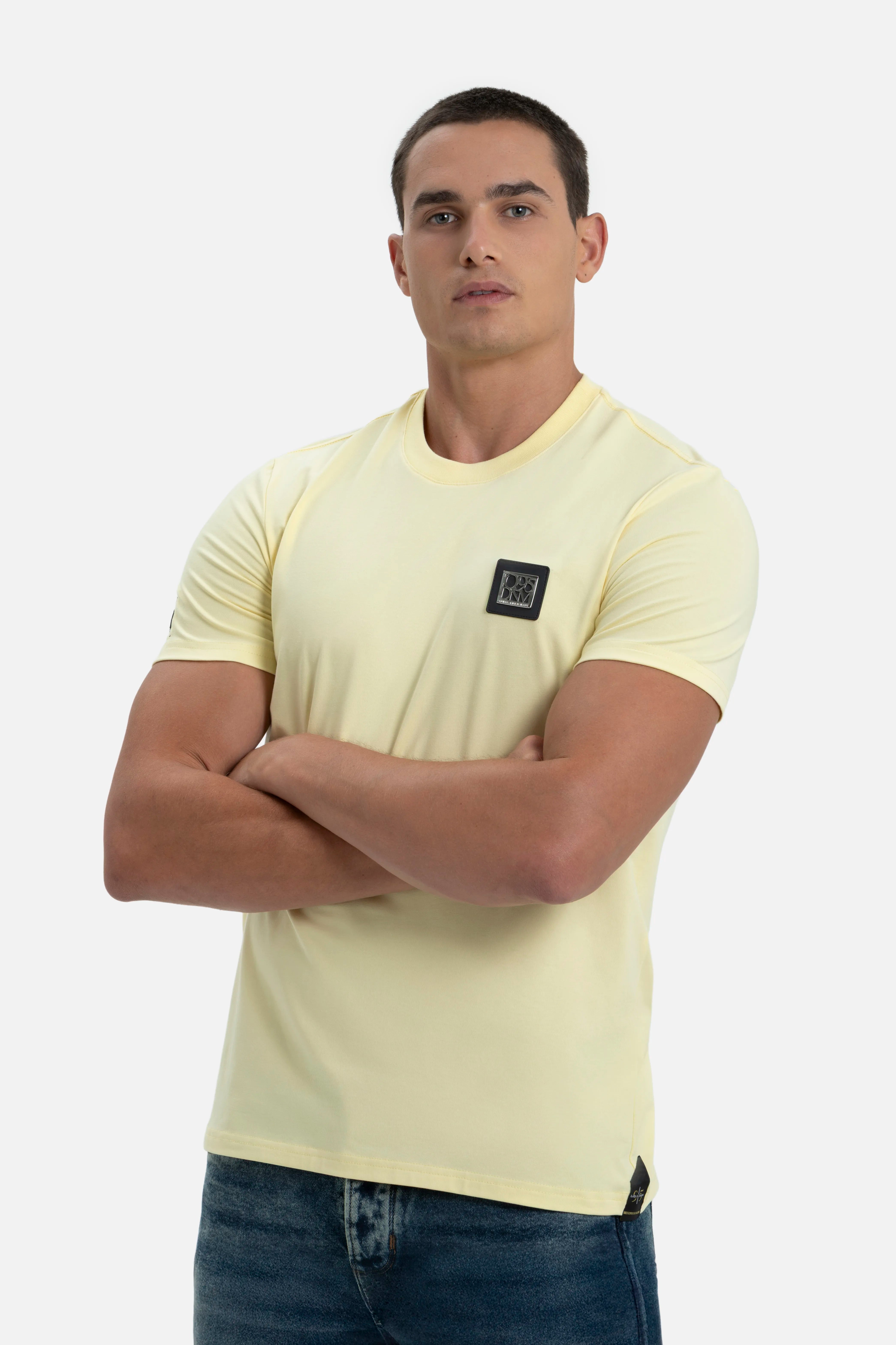 CAMISETA PREMIUM MANGA CORTA COLOR BANANA PALIDO