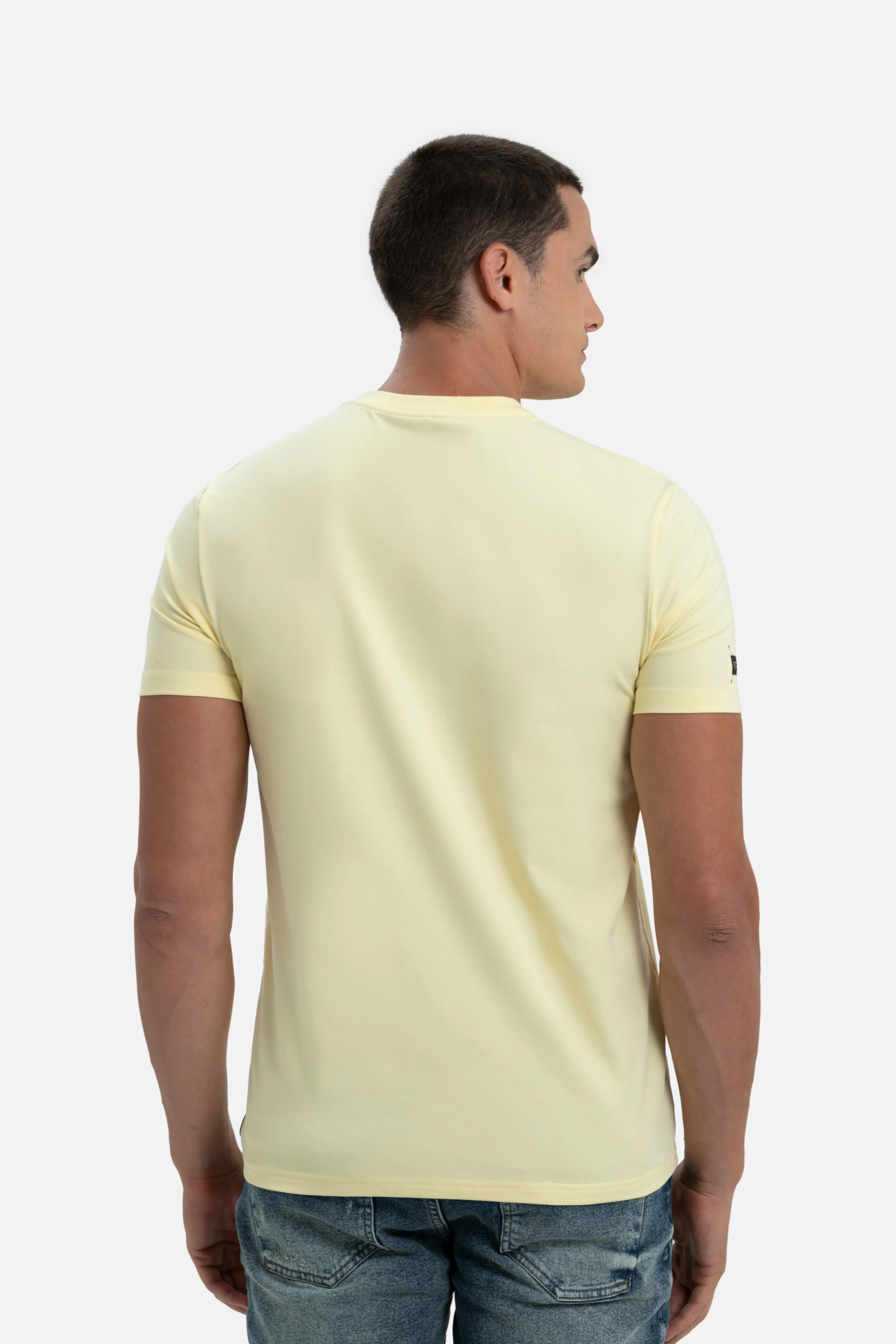 CAMISETA PREMIUM MANGA CORTA COLOR BANANA PALIDO