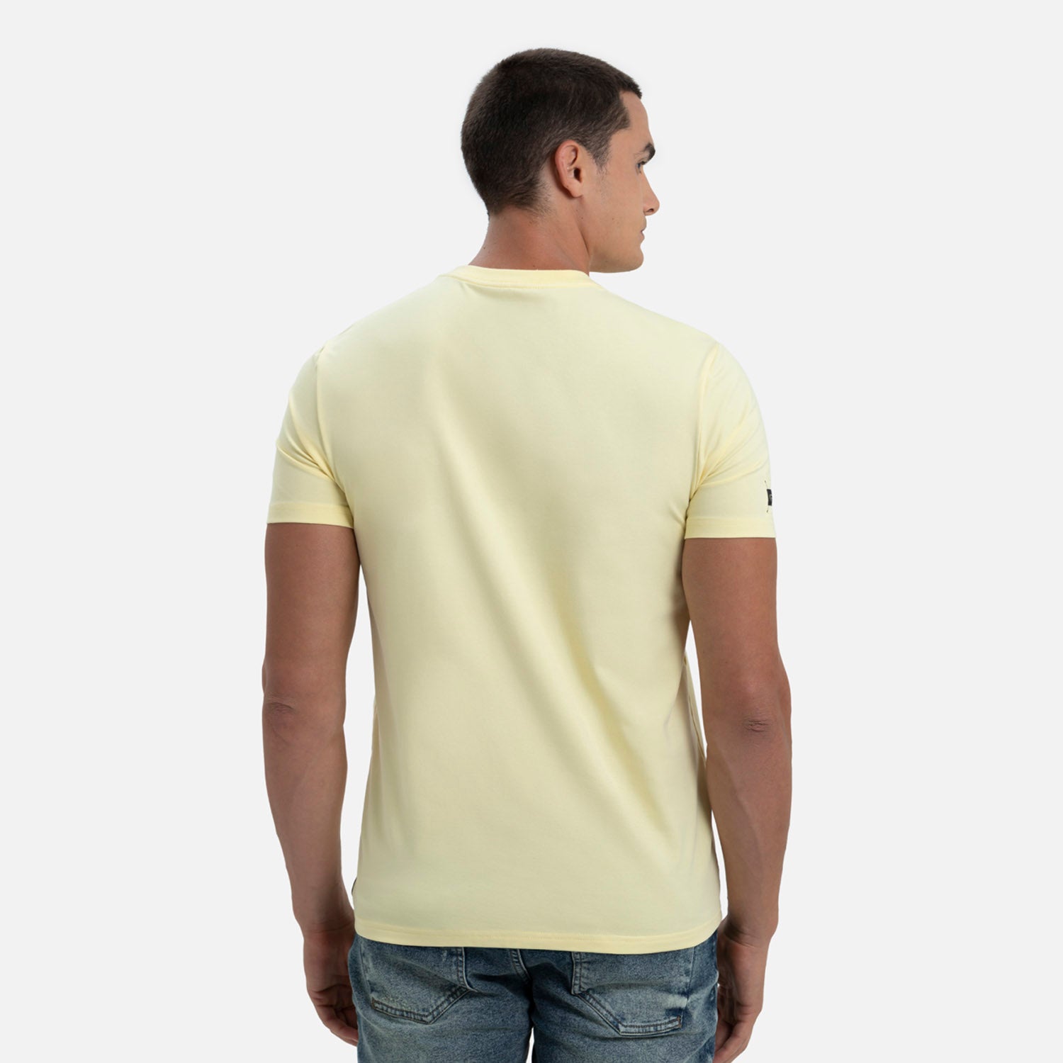 CAMISETA PREMIUM MANGA CORTA COLOR BANANA PALIDO