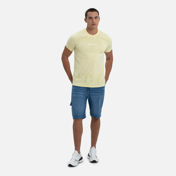 CAMISETA PREMIUM MANGA CORTA COLOR BANANA PALIDO