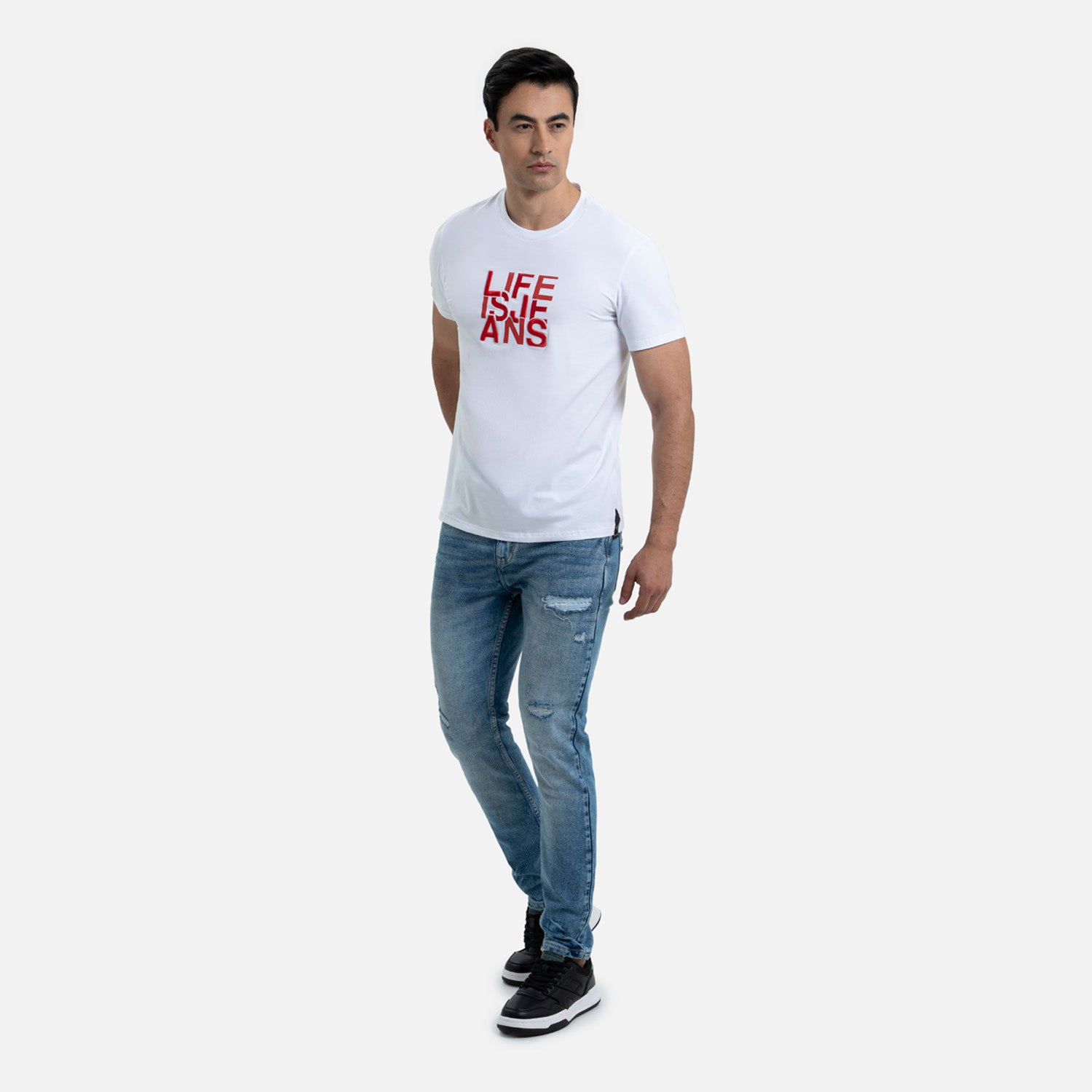 CAMISETA PREMIUM MANGA CORTA COLOR BLANCO OPTICO