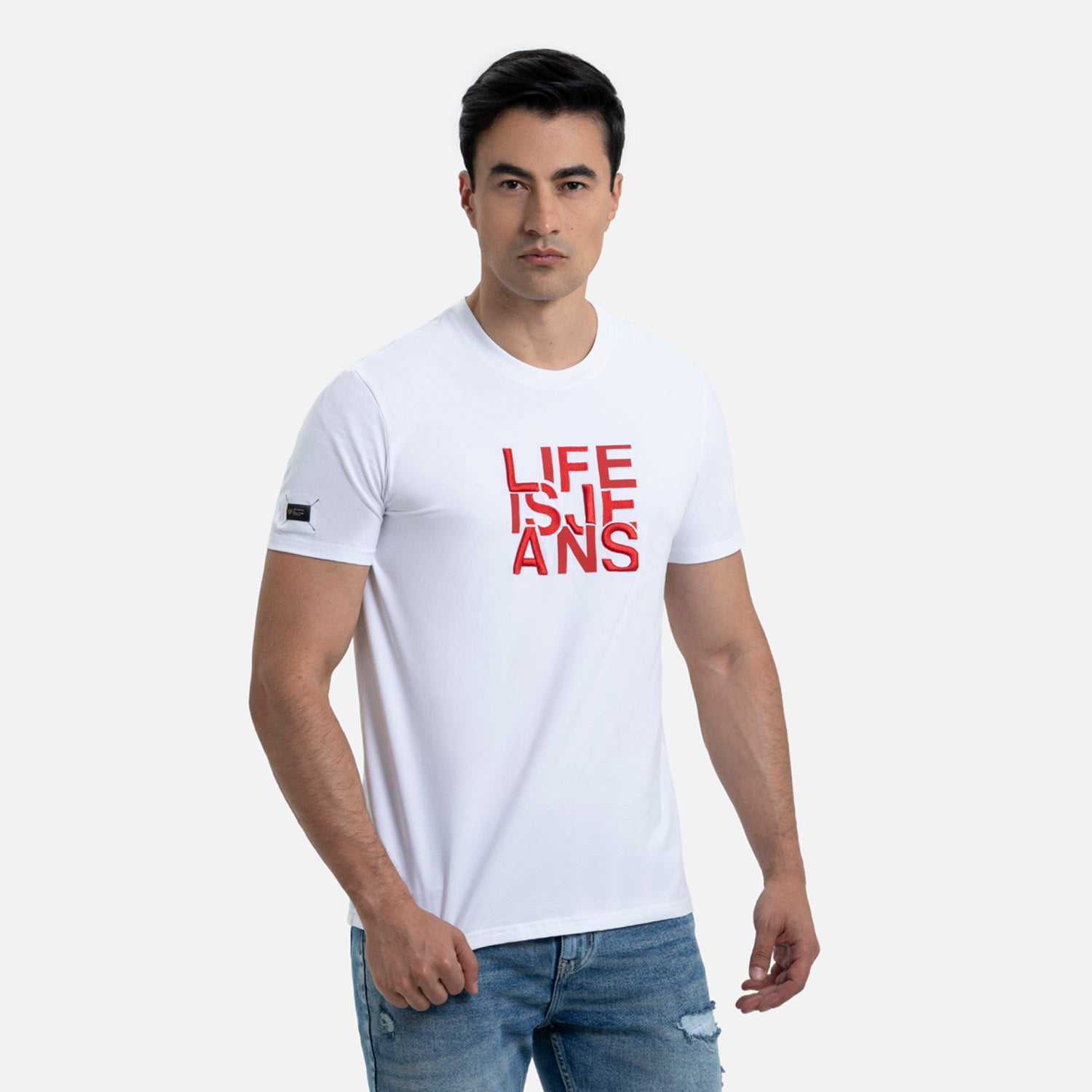 CAMISETA PREMIUM MANGA CORTA COLOR BLANCO OPTICO