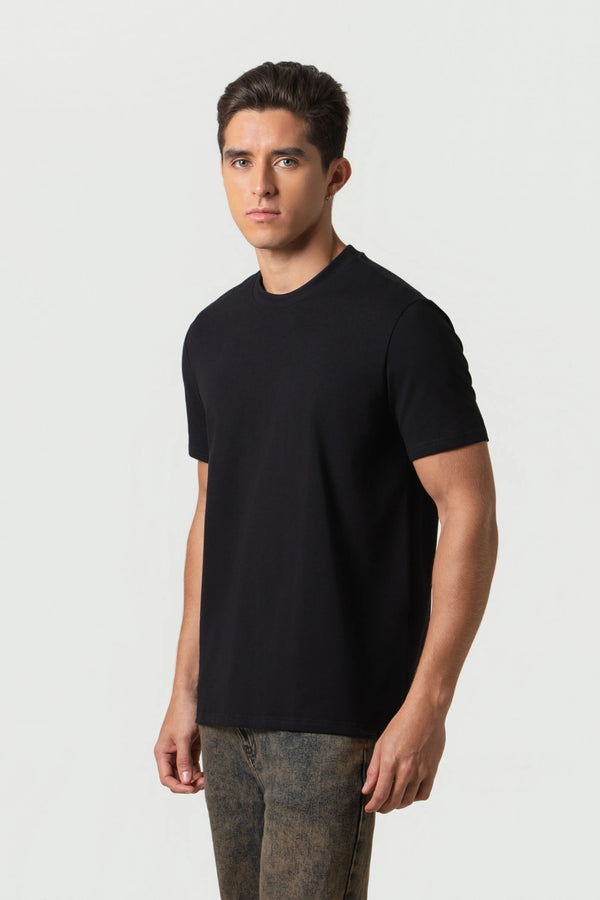 CAMISETA PREMIUM MANGA CORTA COLOR NEGRO