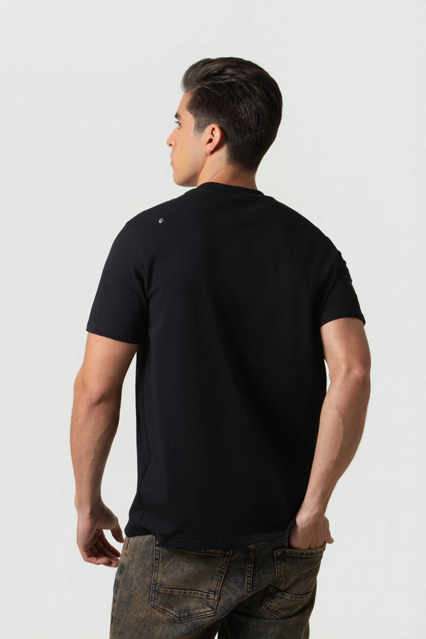 CAMISETA PREMIUM MANGA CORTA COLOR NEGRO