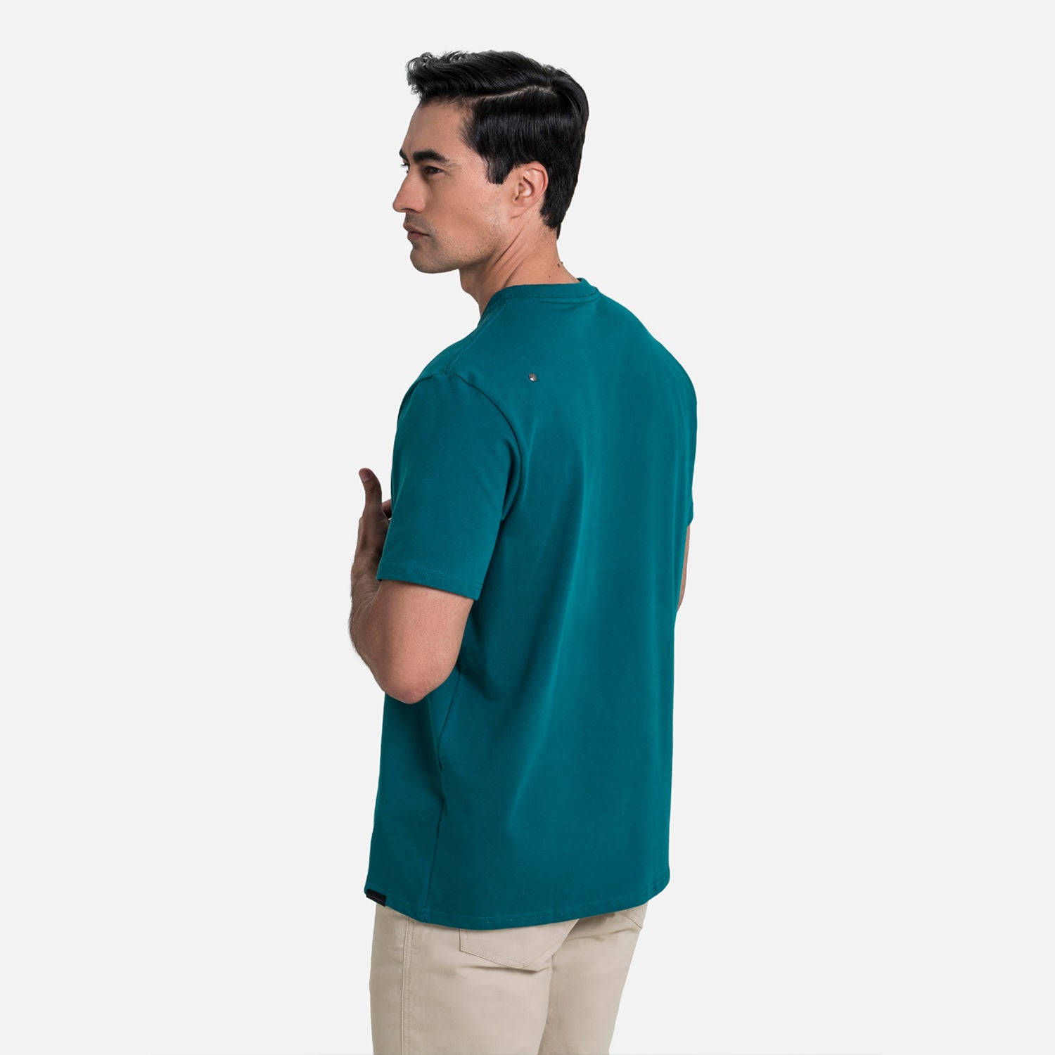 CAMISETA PREMIUM MANGA CORTA COLOR VERDE TORMENTA