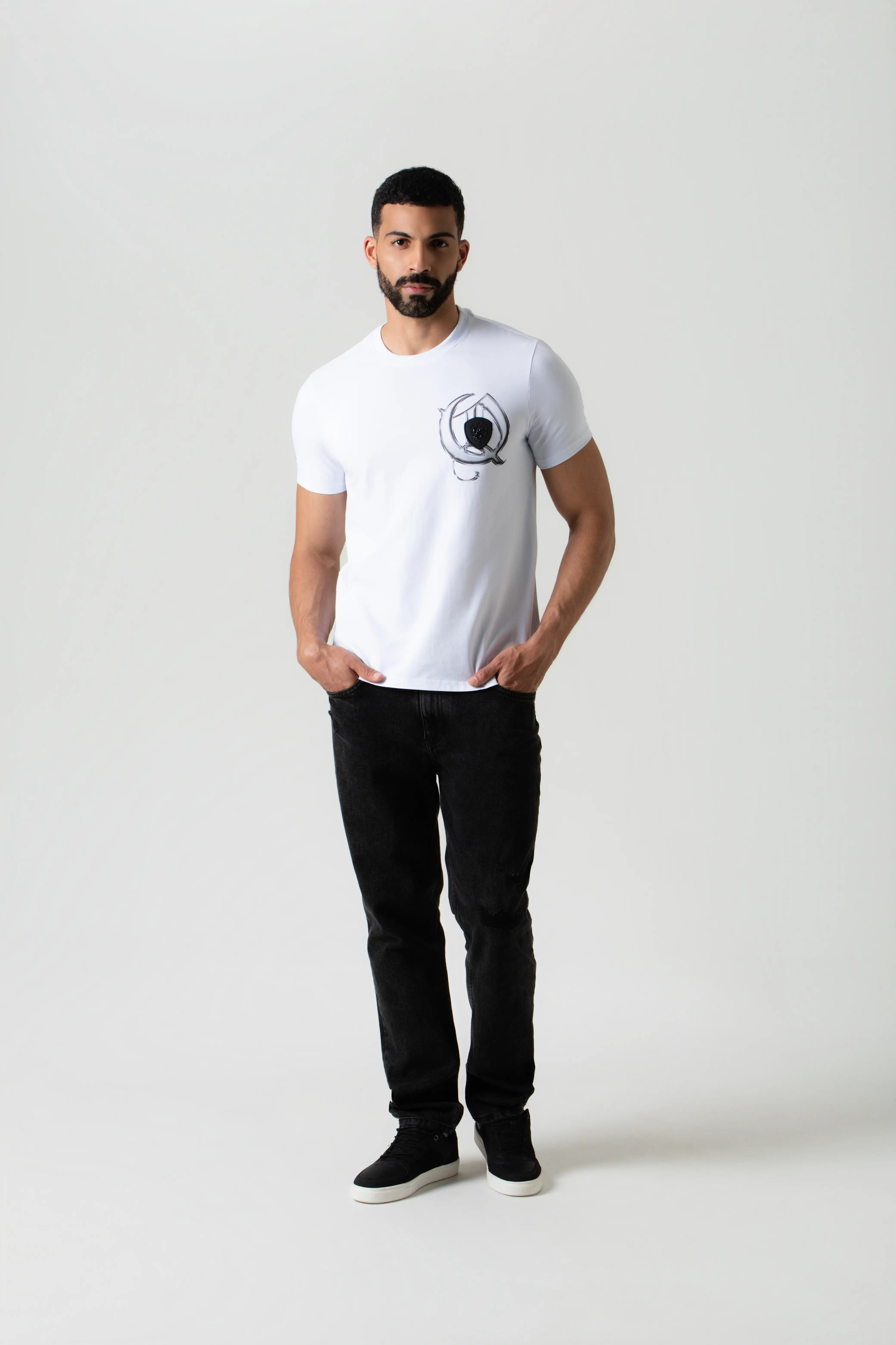 CAMISETA PREMIUM MANGA CORTA COLOR BLANCO OPTICO