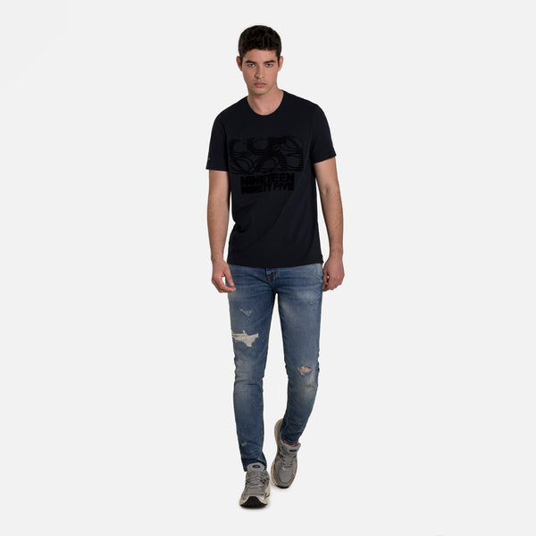 CAMISETA PREMIUM MANGA CORTA COLOR AZUL OSCURO