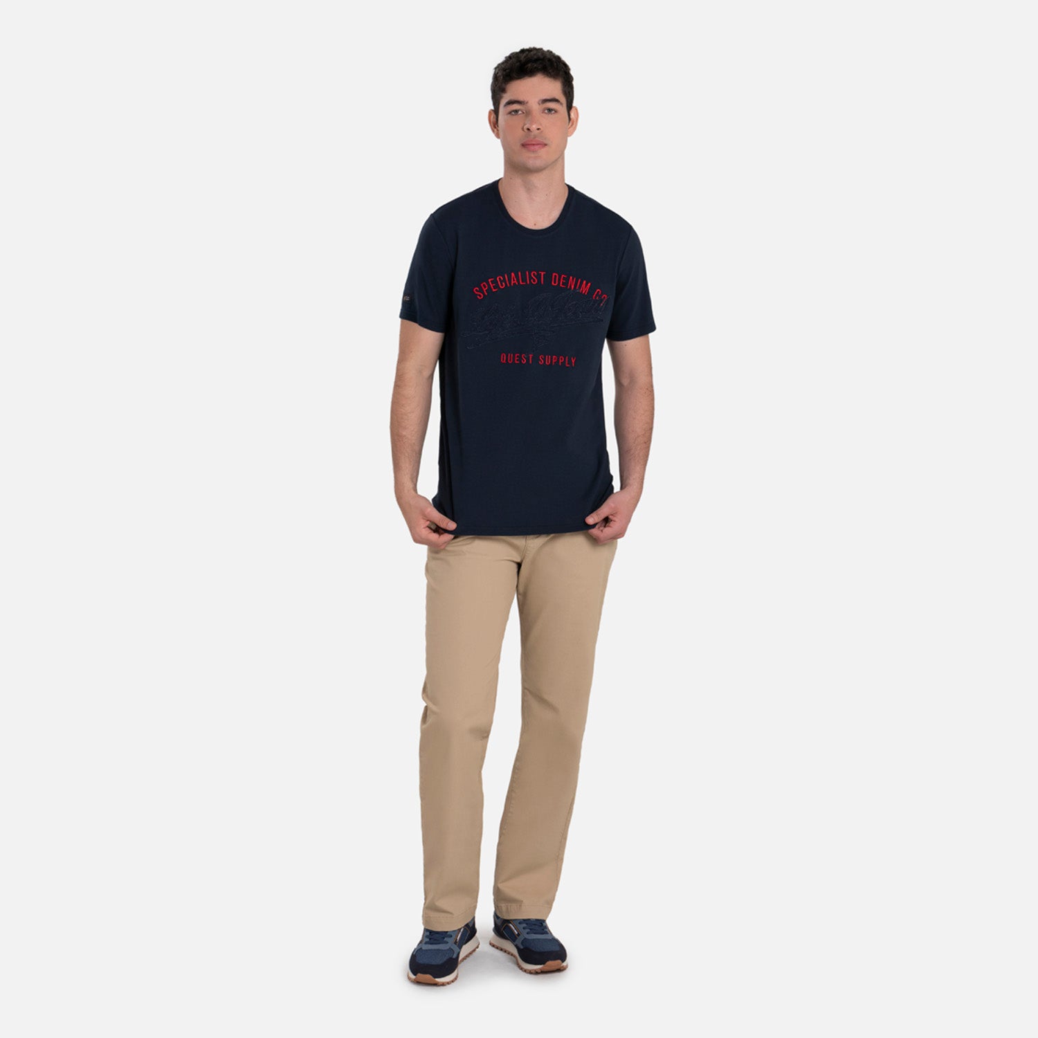 CAMISETA PREMIUM MANGA CORTA COLOR AZUL OSCURO