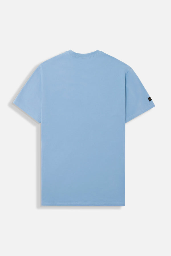 CAMISETA PREMIUM MANGA CORTA COLOR AZUL GLACIAR – Quest Colombia