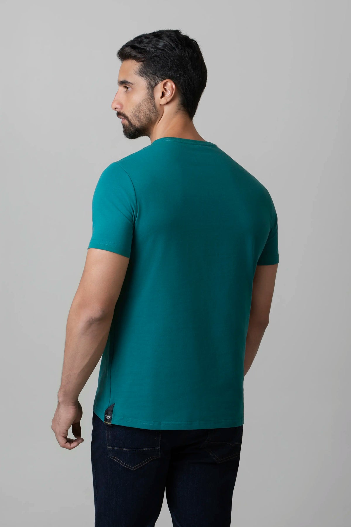 CAMISETA PREMIUM MANGA CORTA COLOR VERDE TORMENTA