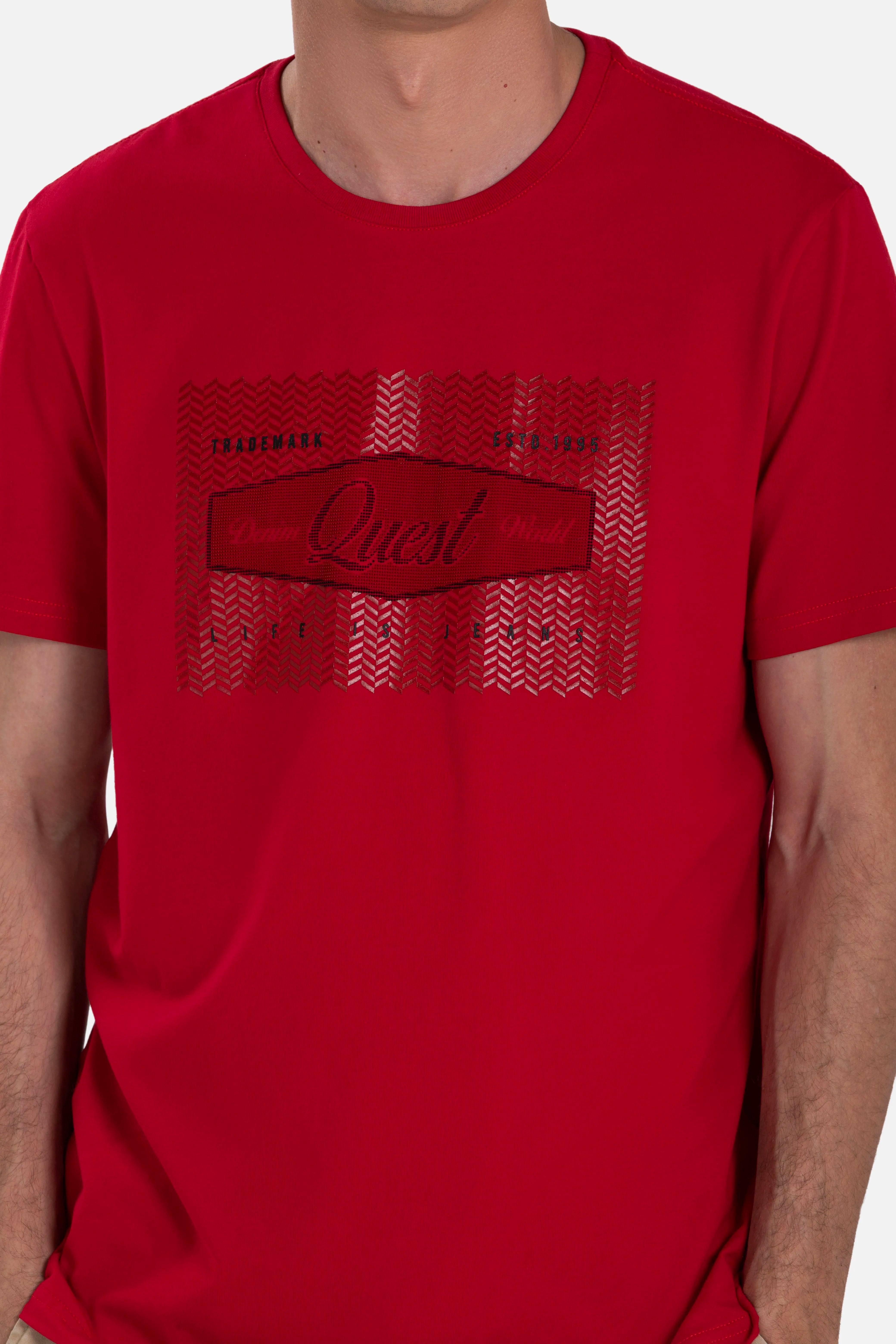 CAMISETA PREMIUM MANGA CORTA COLOR ROJO