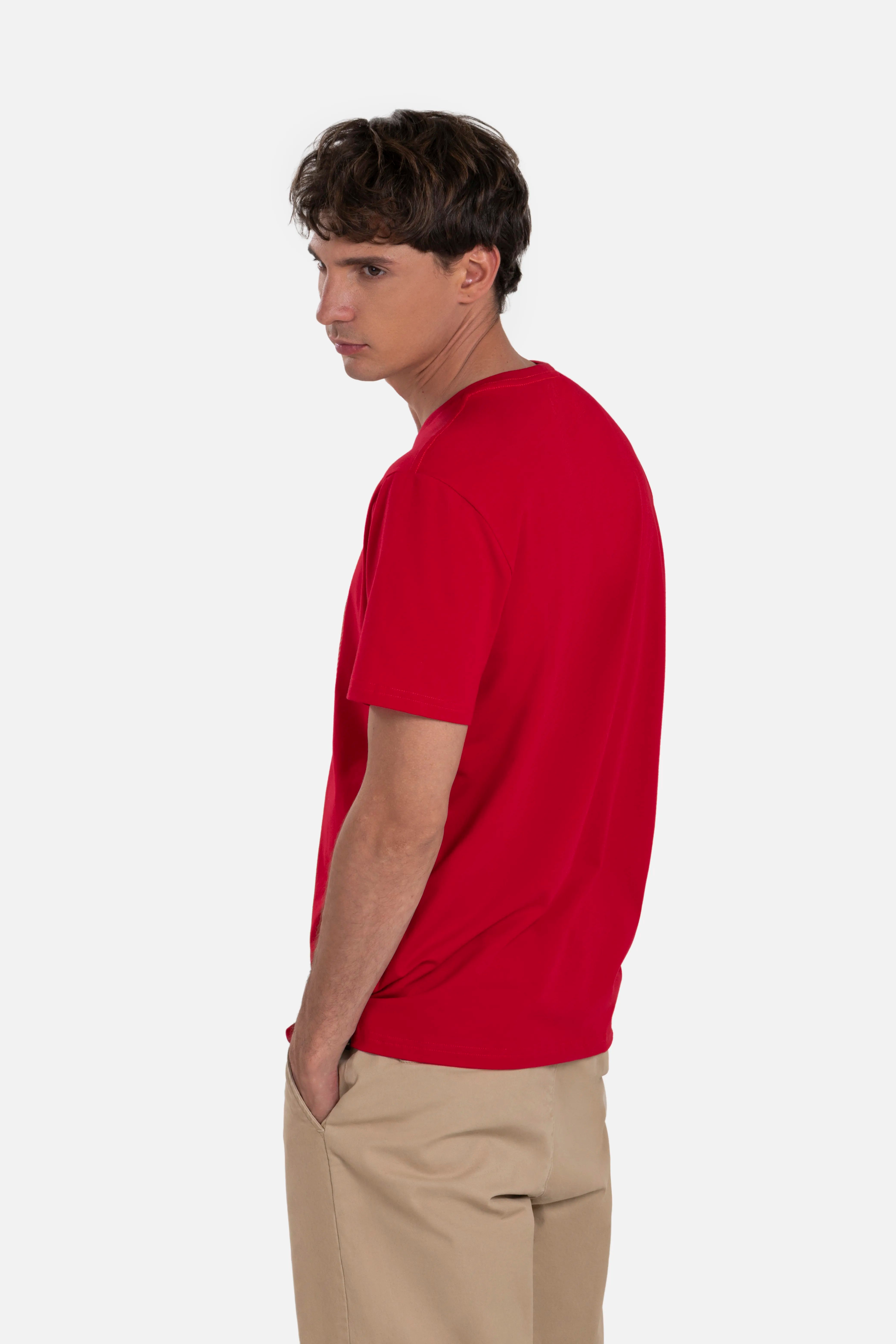 CAMISETA PREMIUM MANGA CORTA COLOR ROJO