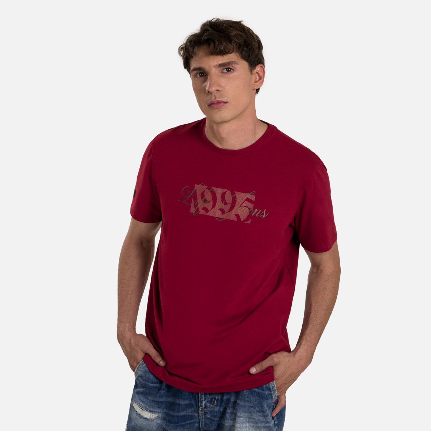 CAMISETA PREMIUM MANGA CORTA COLOR RED DAHILA