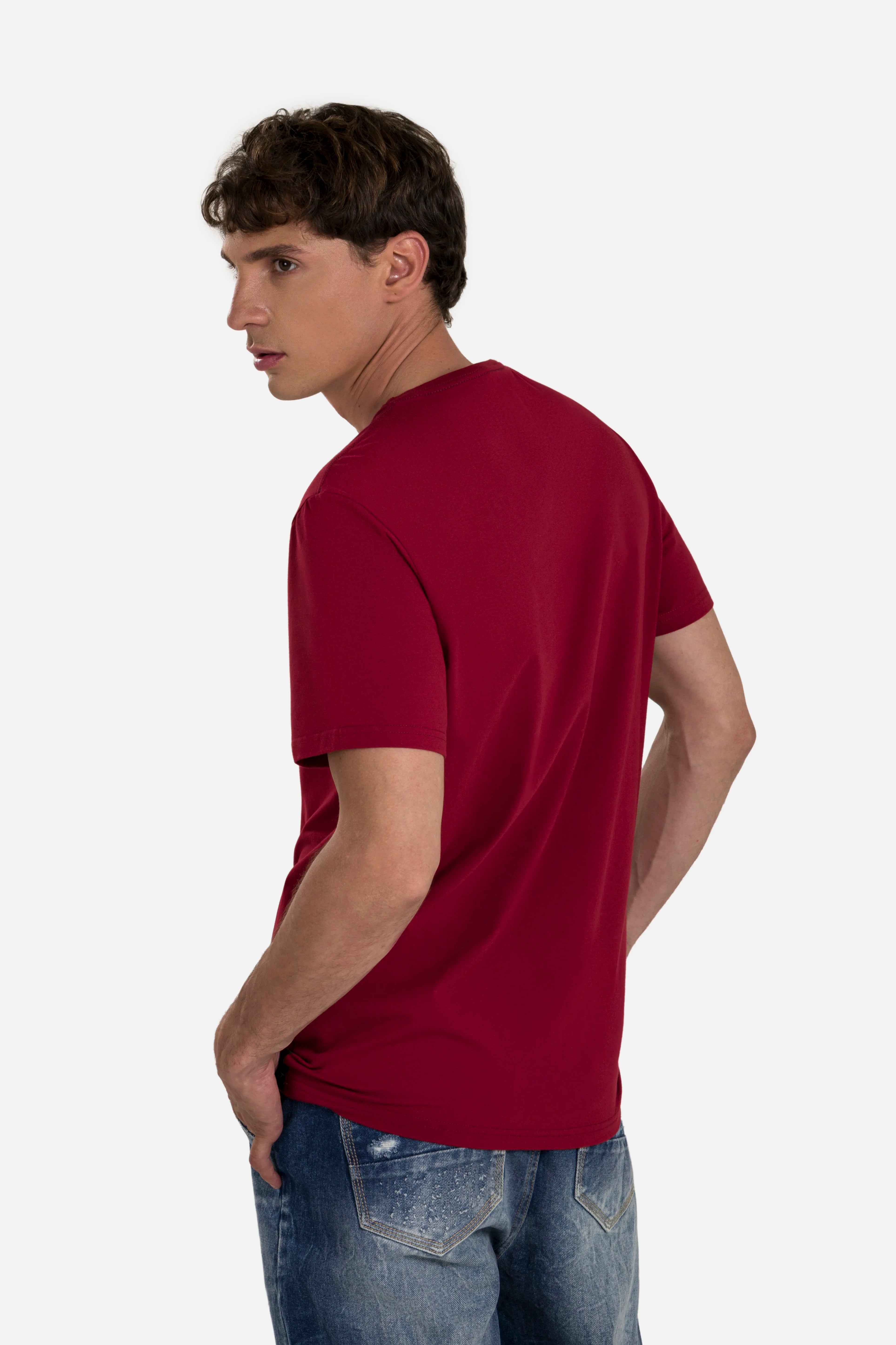 CAMISETA PREMIUM MANGA CORTA COLOR RED DAHILA
