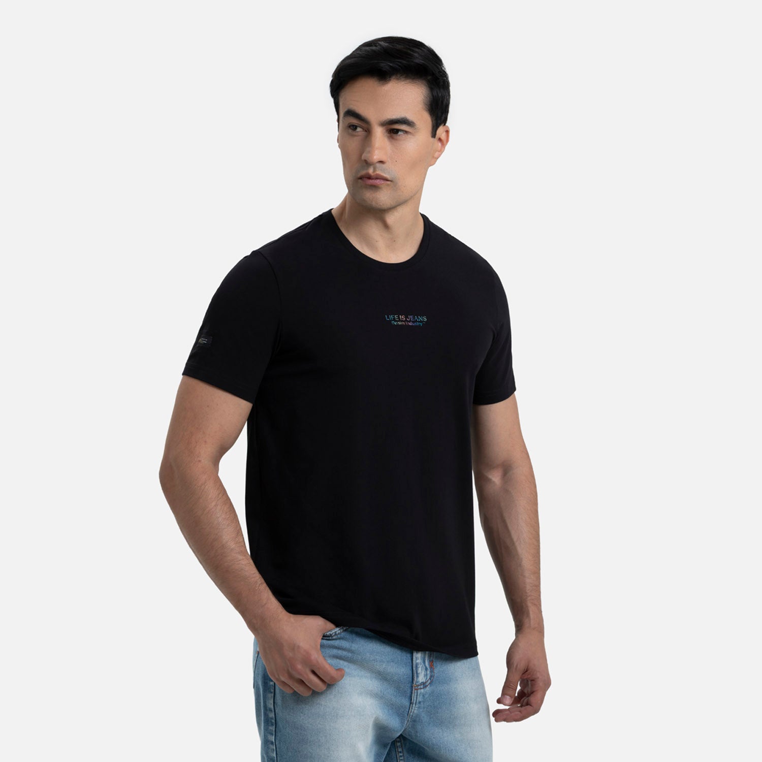 CAMISETA PREMIUM MANGA CORTA COLOR NEGRO