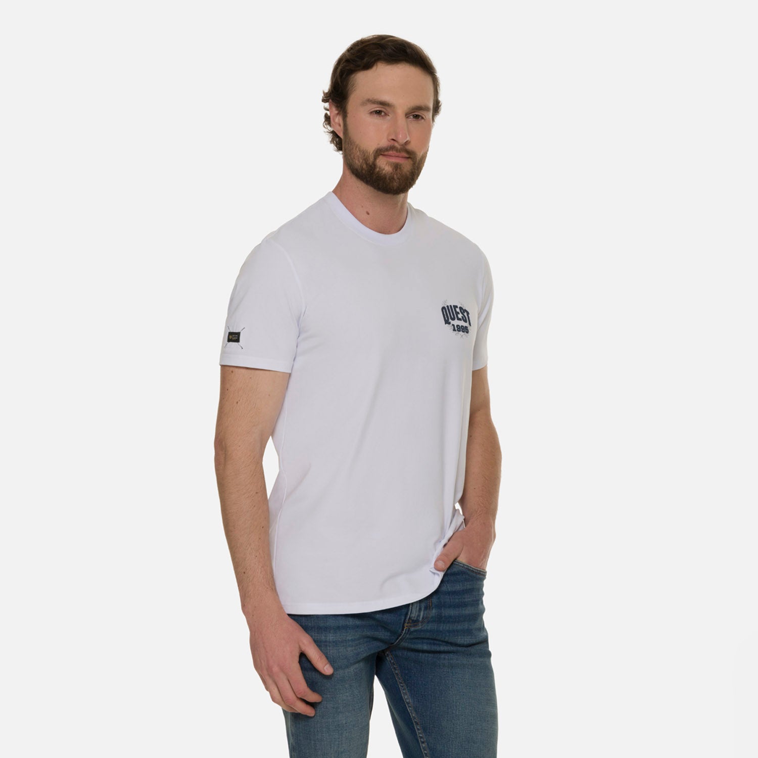 CAMISETA PREMIUM MANGA CORTA COLOR BLANCO OPTICO