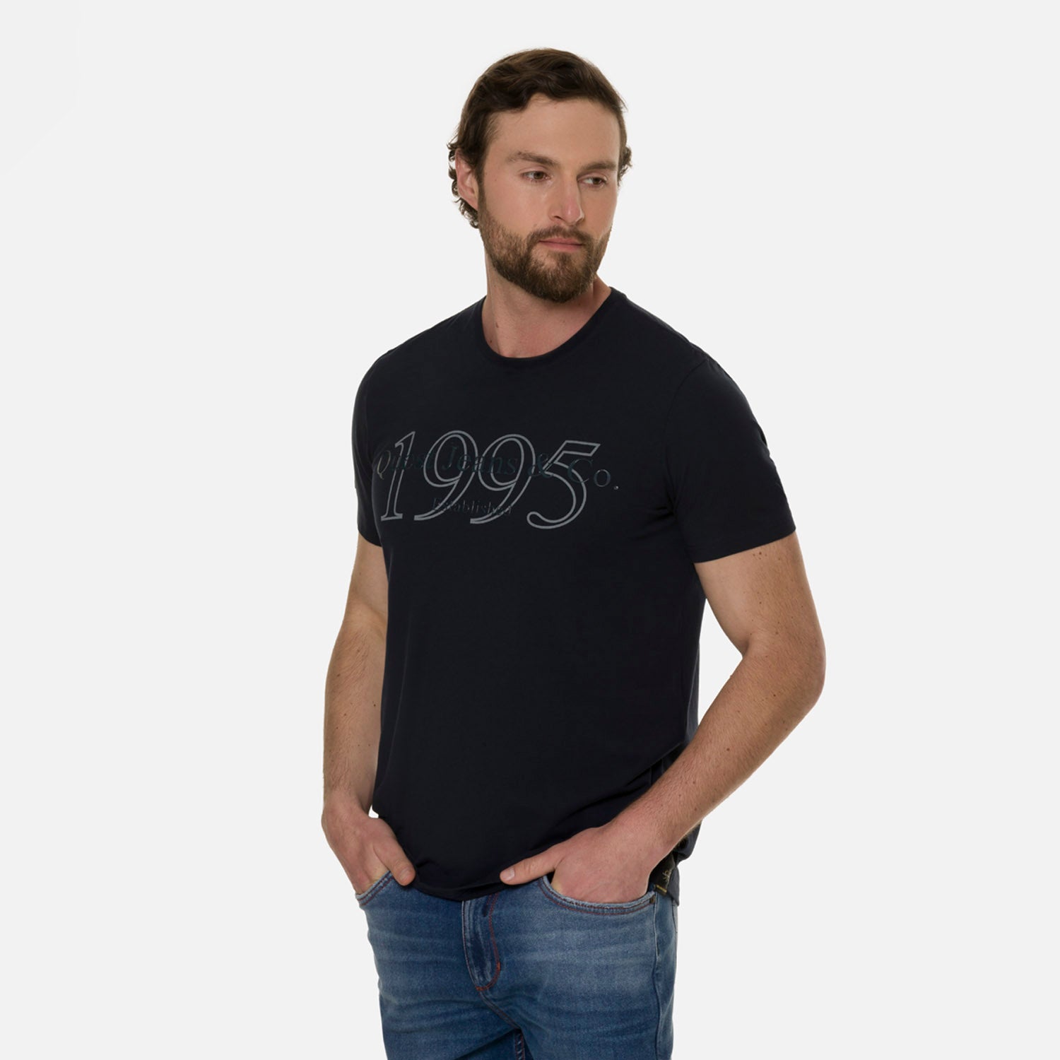 CAMISETA PREMIUM MANGA CORTA COLOR AZUL OSCURO