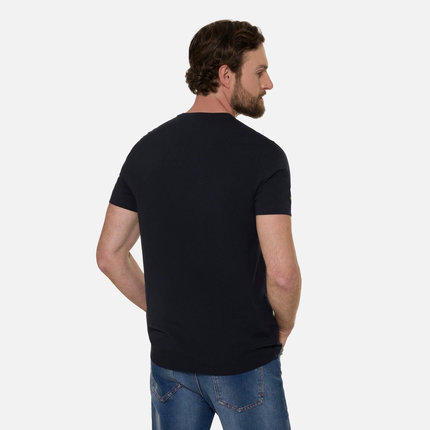 CAMISETA PREMIUM MANGA CORTA COLOR AZUL OSCURO