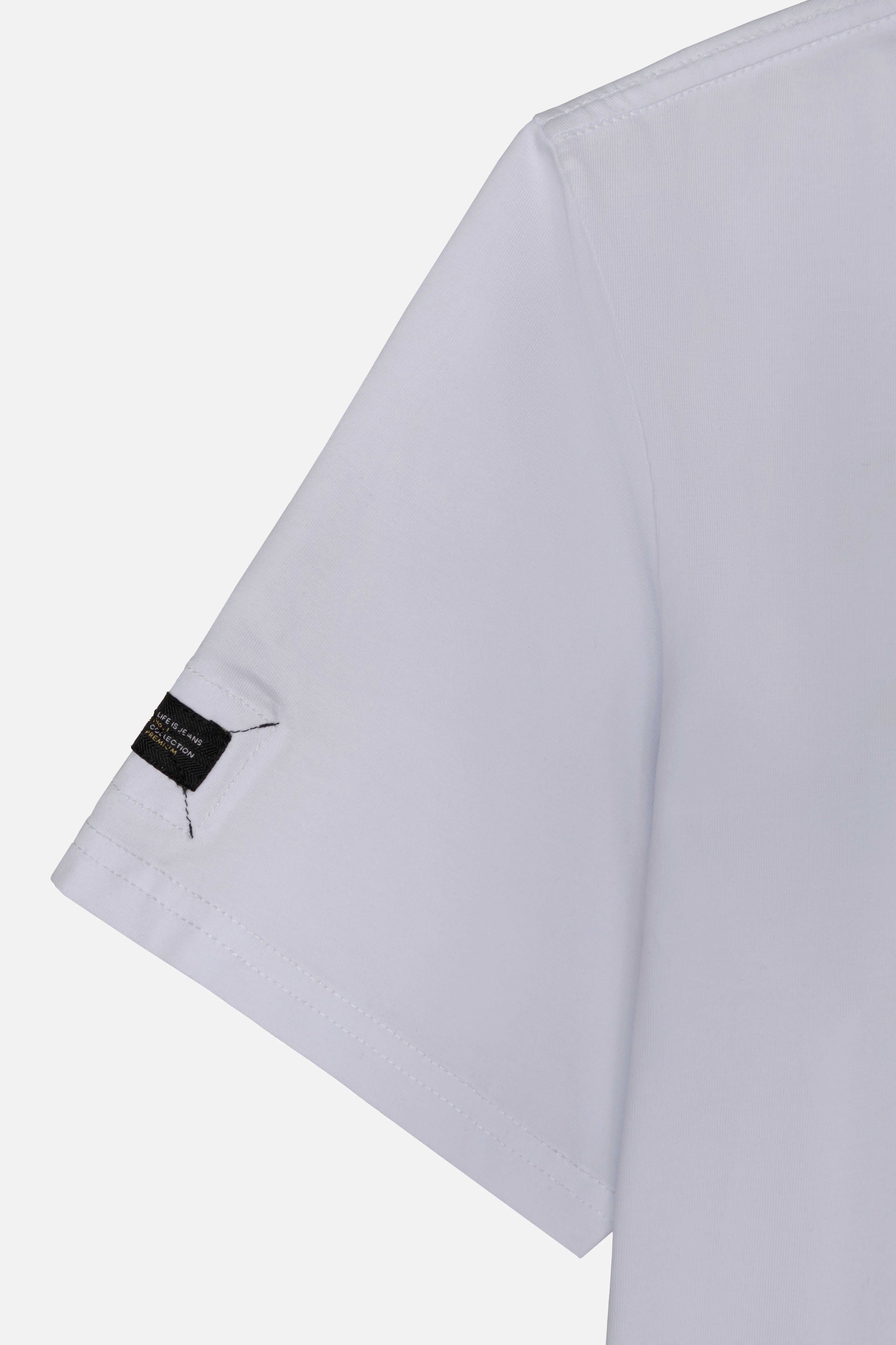 CAMISETA PREMIUM MANGA CORTA COLOR BLANCO OPTICO